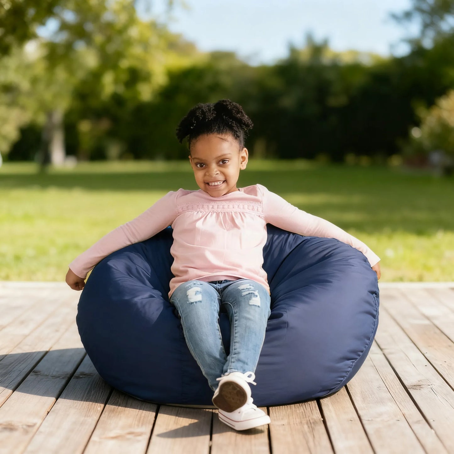 Durable Easy-Clean Bean Bag Chair for Kids, 2ft Refillable, Perfect for Bedroom & Playroom