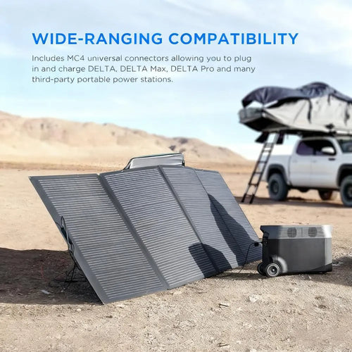 400W Solar Panel, Foldable, Waterproof, Adjustable Stand – Perfect for Outdoors
