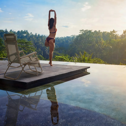 Adjustable Zero Gravity Chairs (Set of 2) - with Pillow, Cup Holder, Folding for Patio, Beach & Yard