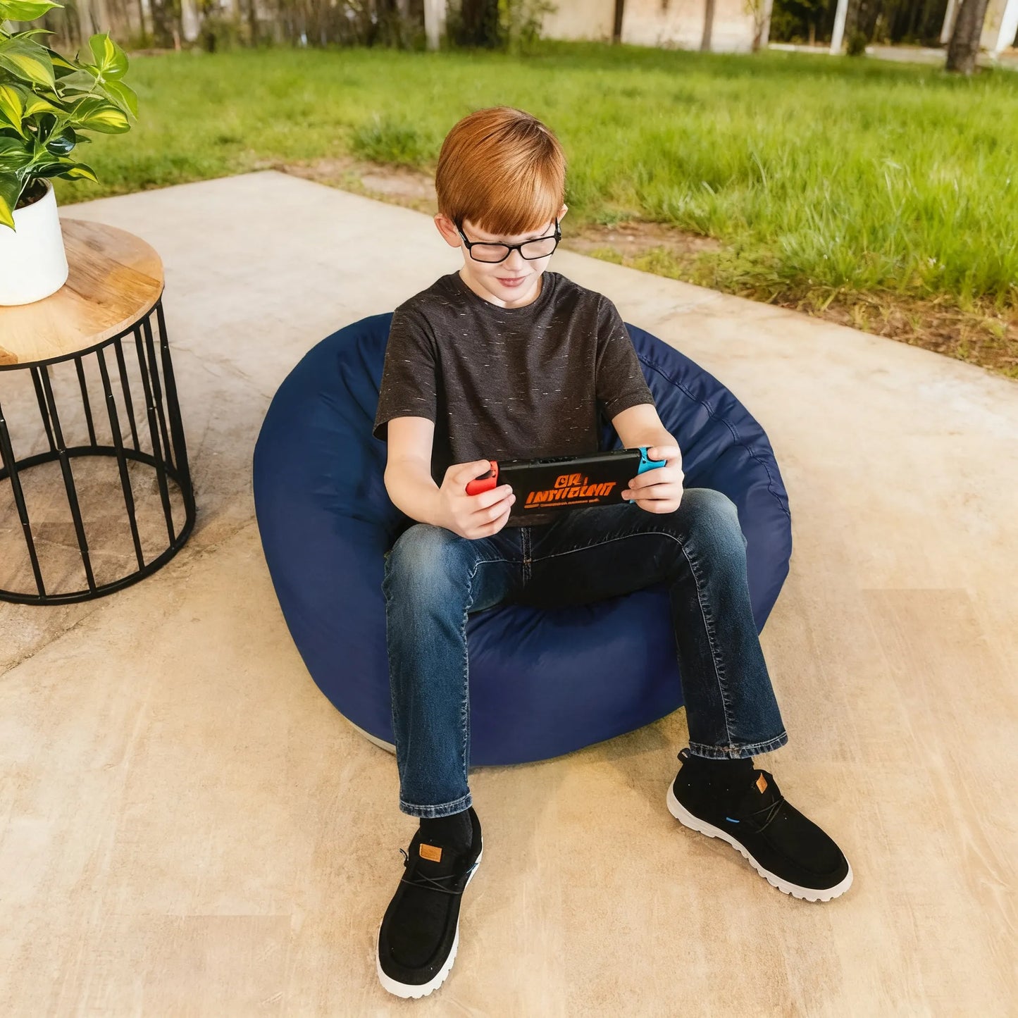 Durable Easy-Clean Bean Bag Chair for Kids, 2ft Refillable, Perfect for Bedroom & Playroom